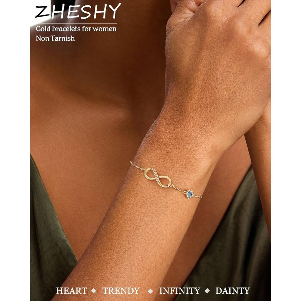 Stocking Stuffers Infinity Birthstone Bracelets F… - image 7